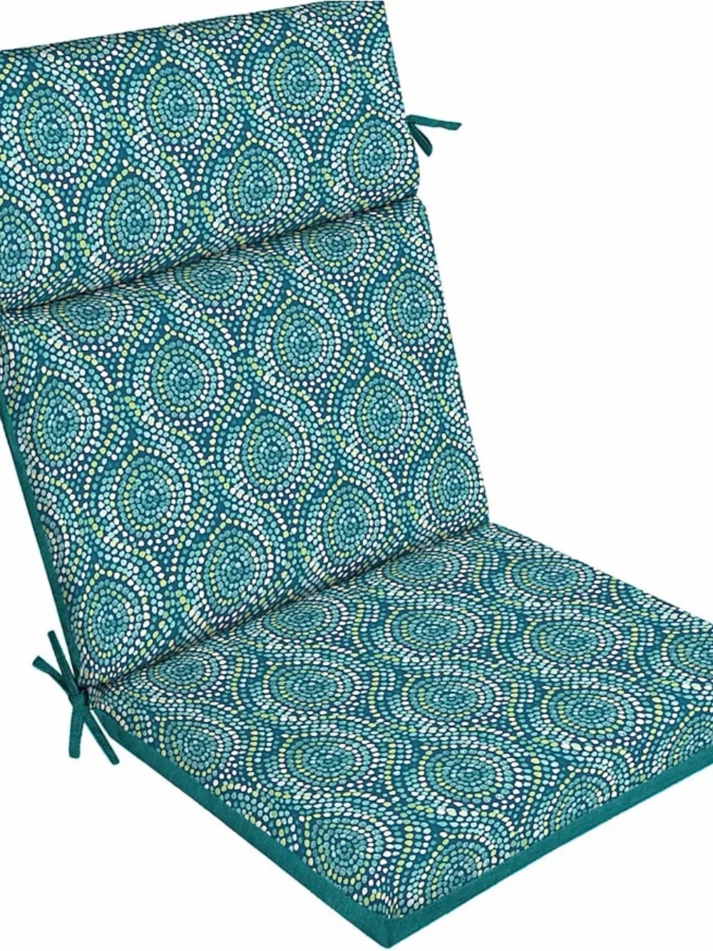 Style Selections Blue Circle OB Seat Cushion Outdoor Lounge 44x22x 4.5